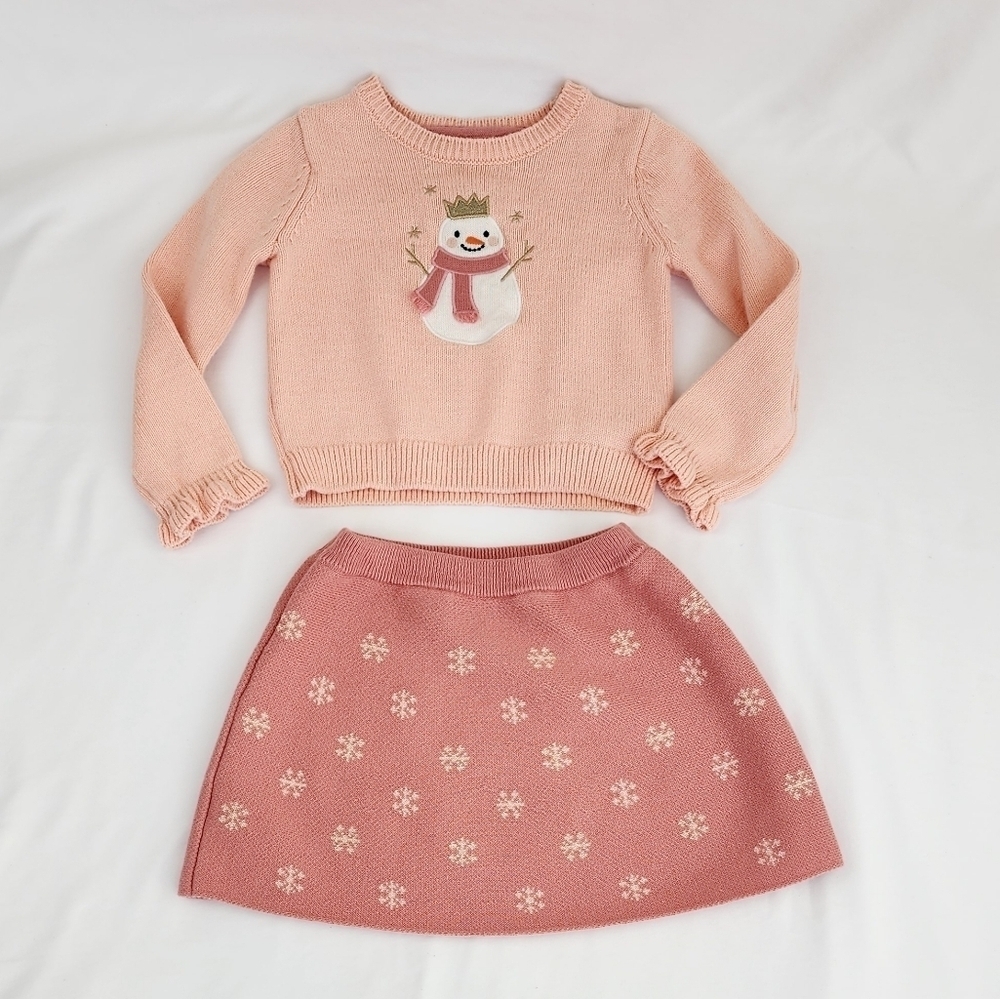 Cynthia Rowley Snowman Sweater and Skirt Set